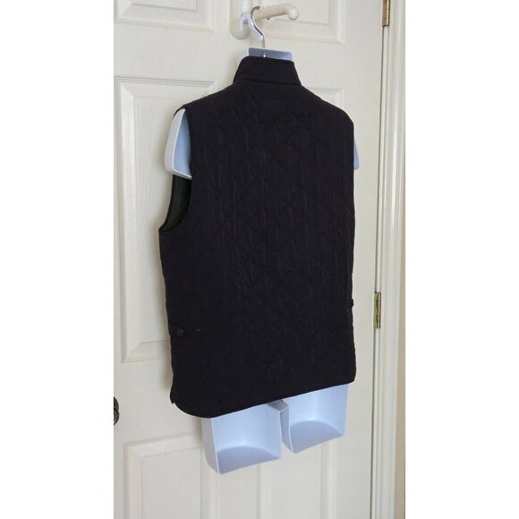 UNTUCKit Woodcrest Vest Men M Black Full Zip Quilted Snaps Pockets Nylon Medium - Picture 5 of 7